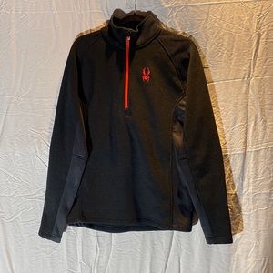 Spyder Black Quarter Zip Jacket